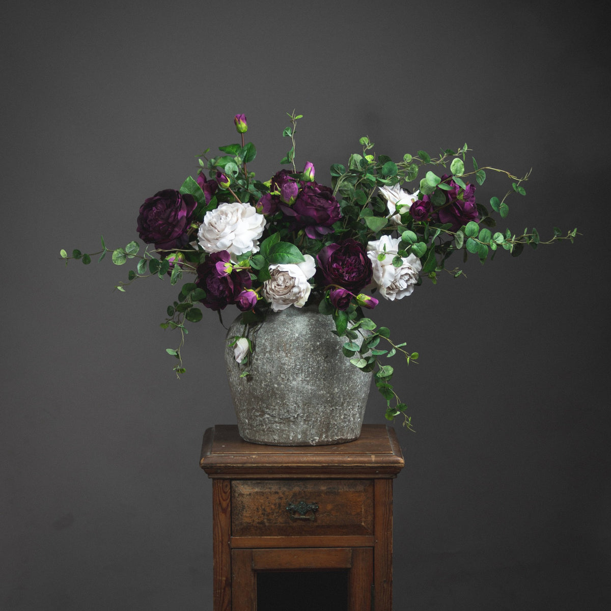 Aveline Aged Stone Ceramic Vase