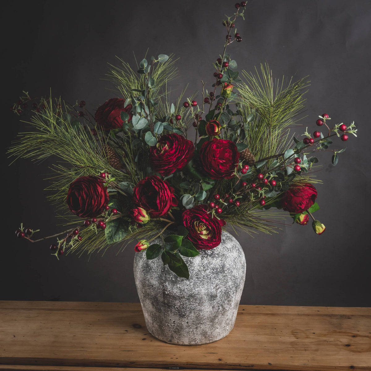Aveline Aged Stone Ceramic Vase