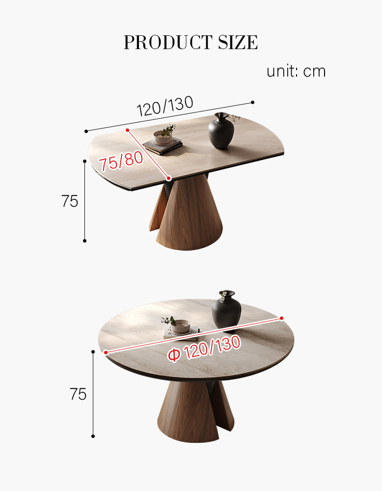 Becerra Foldable Round Dining Table, Wood-DC Concept-DC Concept