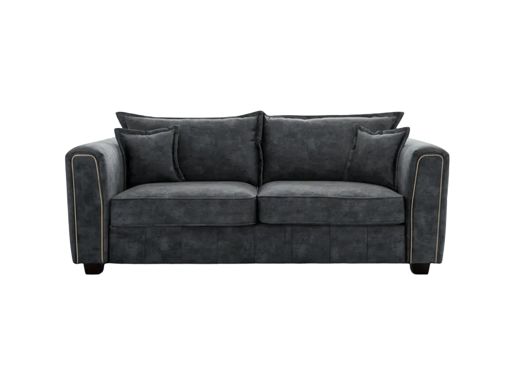 Serena Sofa Black 3 Seater