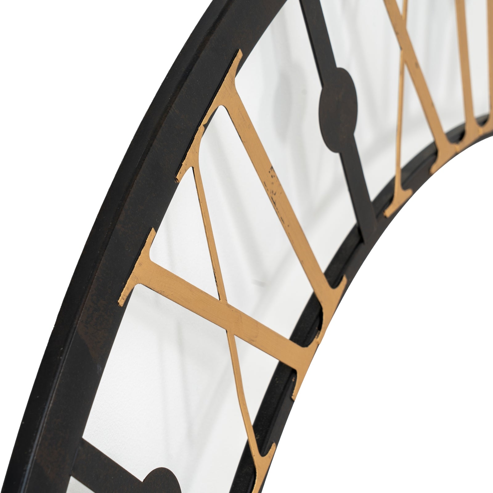 Black and Gold Skeleton Wall Clock