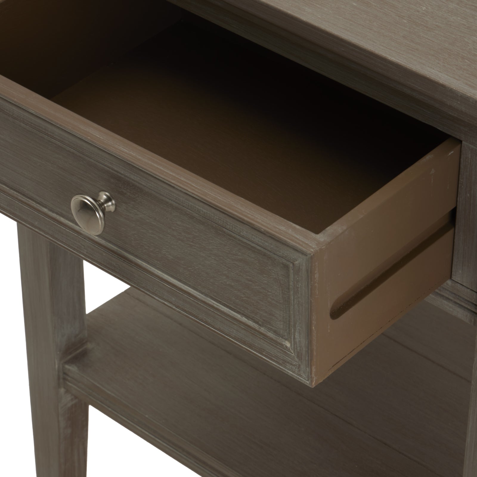 Serene Collection One-Drawer Side Table in Grey