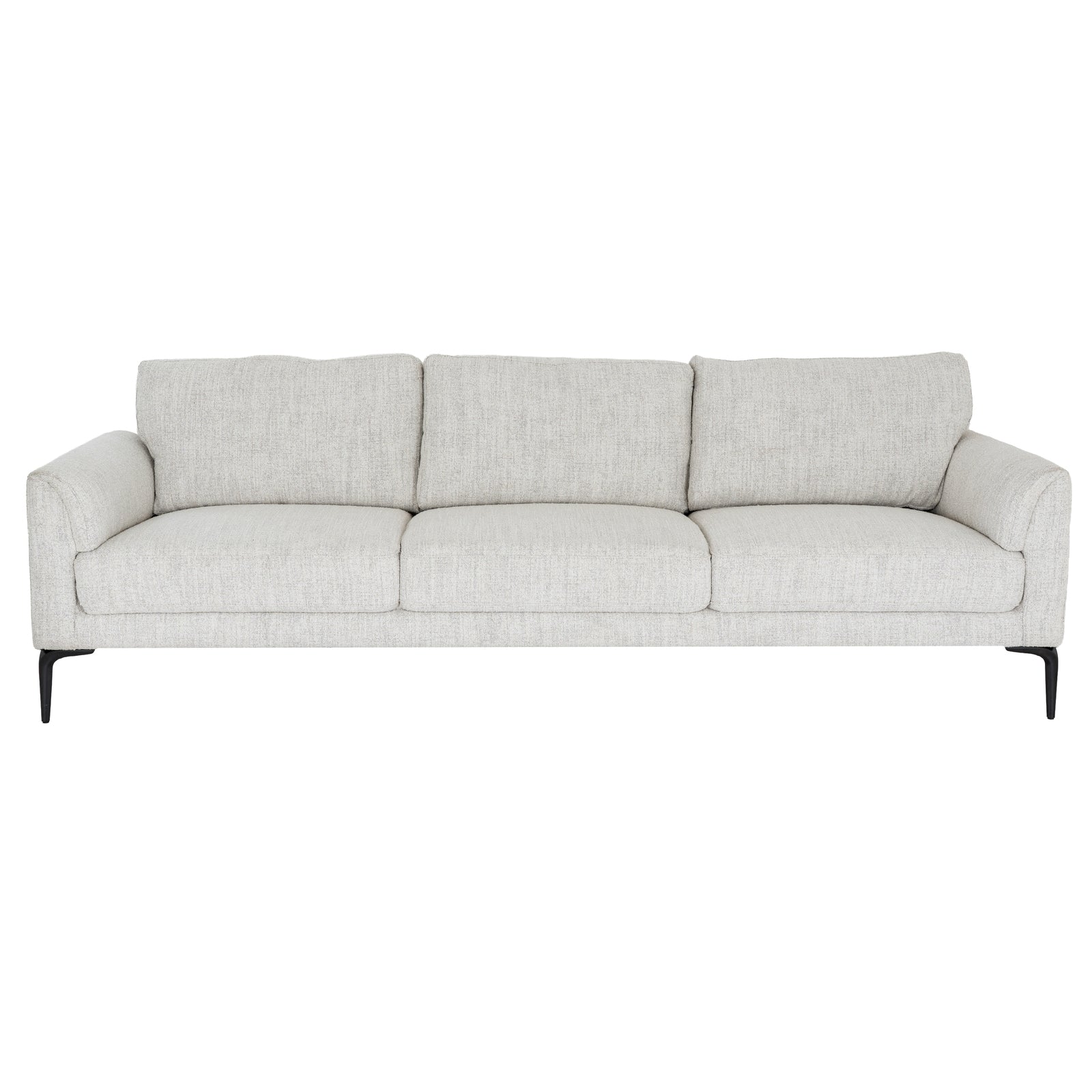 Zephra Three Seater Sofa with Footstool in White