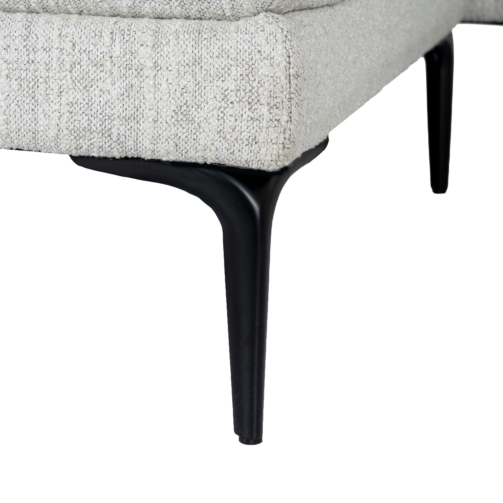 Zephra Three Seater Sofa with Footstool in White