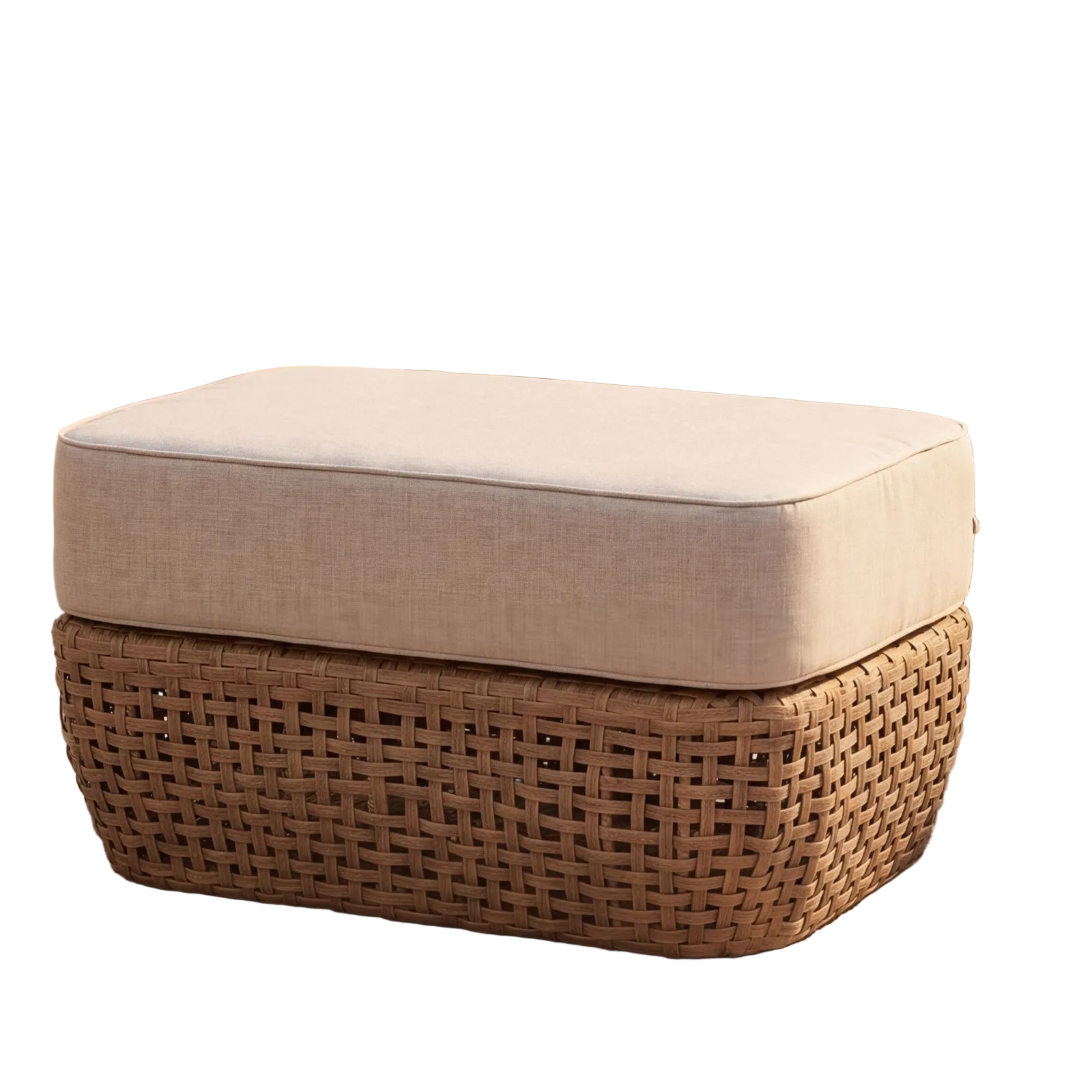 Bloom Collection Outdoor Footstool in Brown