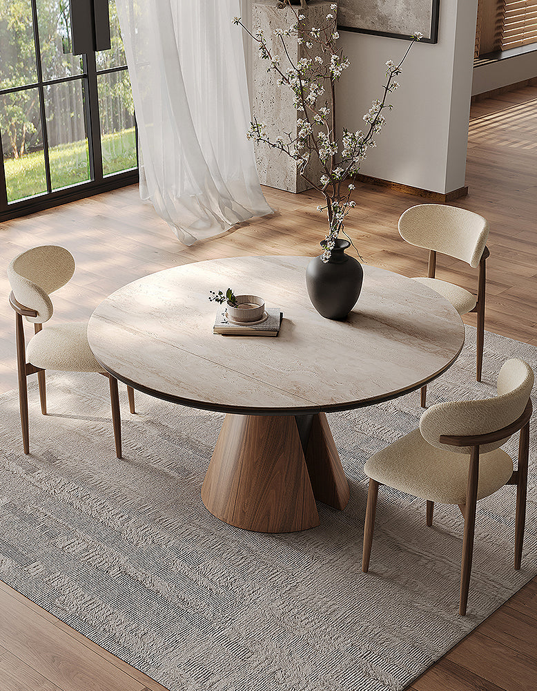 Becerra Foldable Round Dining Table, Wood-DC Concept-DC Concept