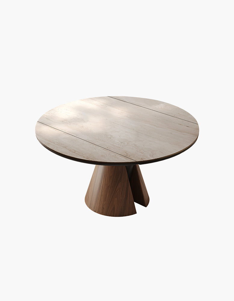 Becerra Foldable Round Dining Table, Wood-DC Concept-DC Concept