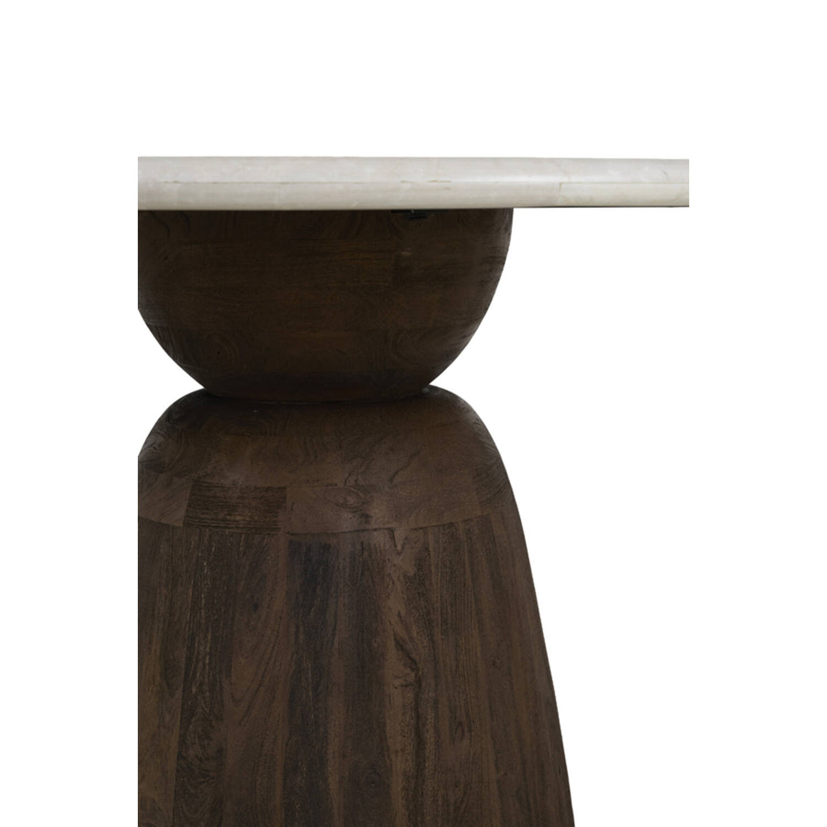 Sorrento Sand Marble Effect & Mango Wood Dining Table