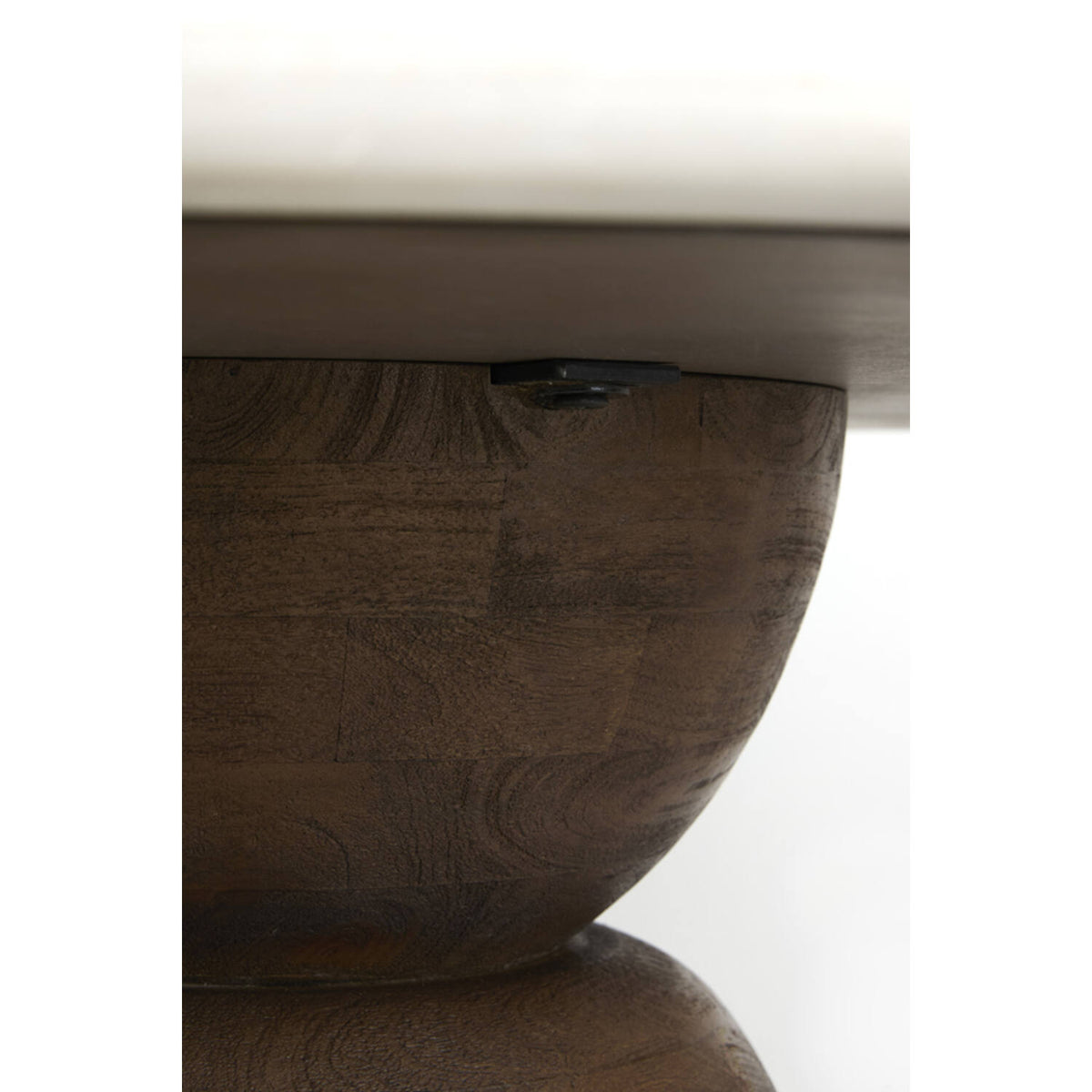 Sorrento Sand Marble Effect & Mango Wood Dining Table