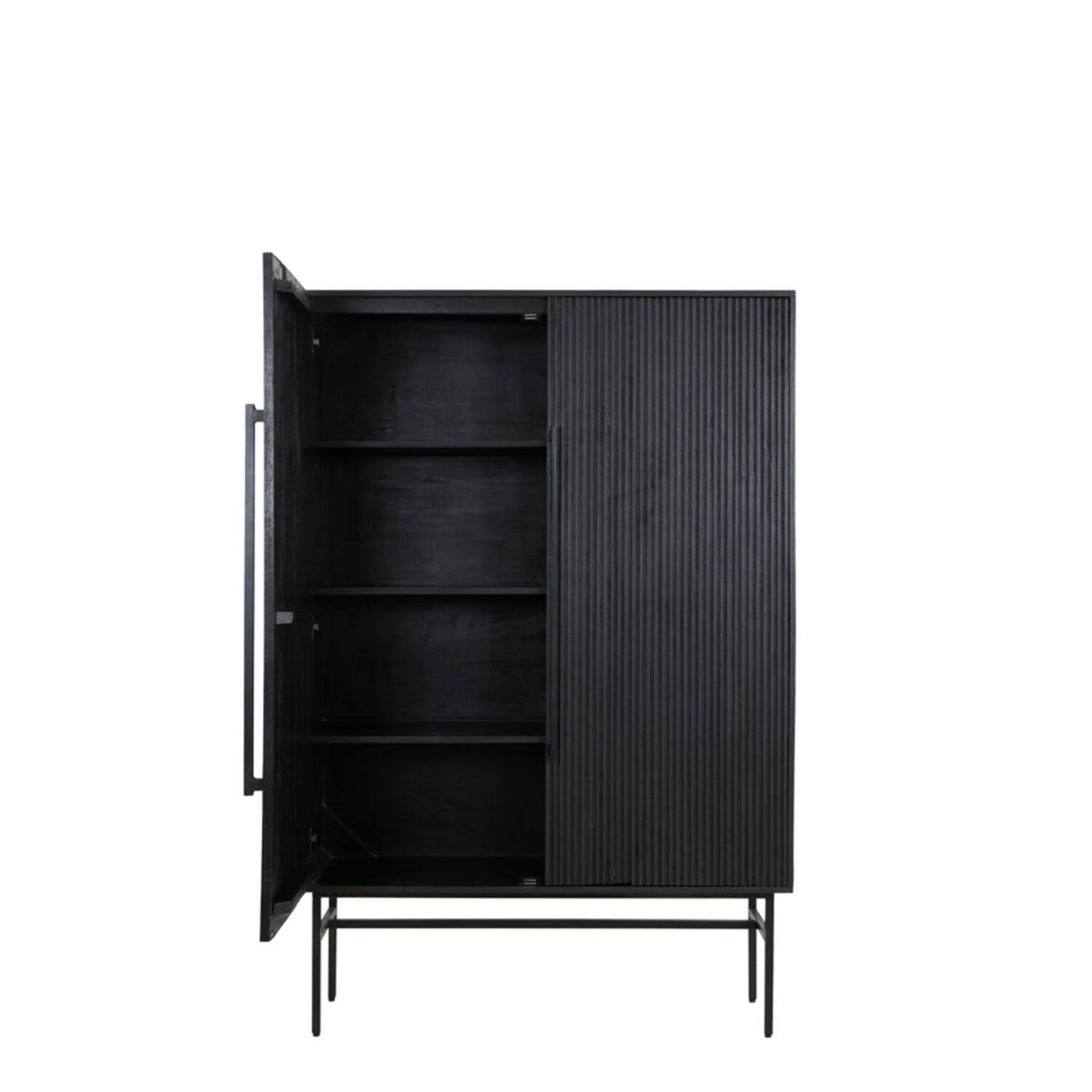Alden Black Fluted Cabinet