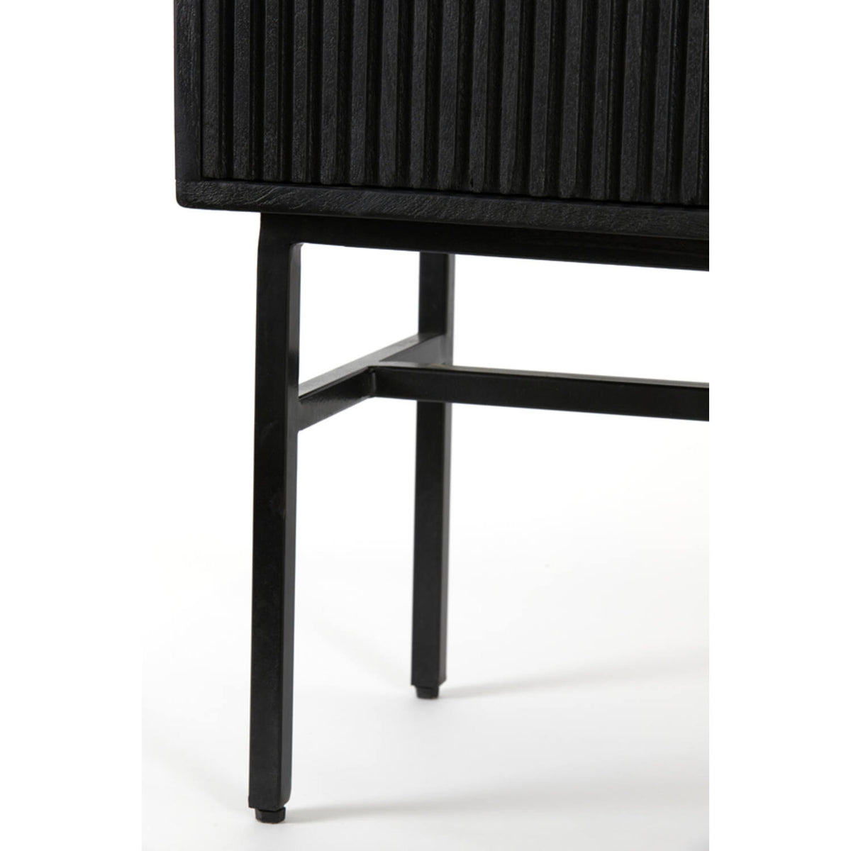 Alden Black Fluted Cabinet