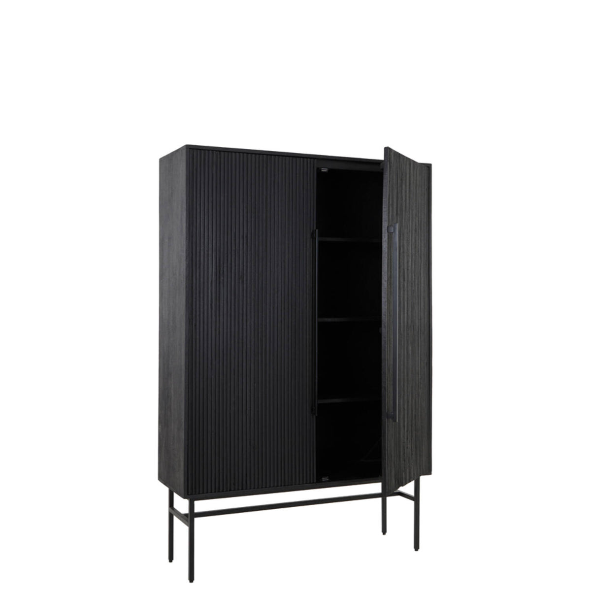 Alden Black Fluted Cabinet