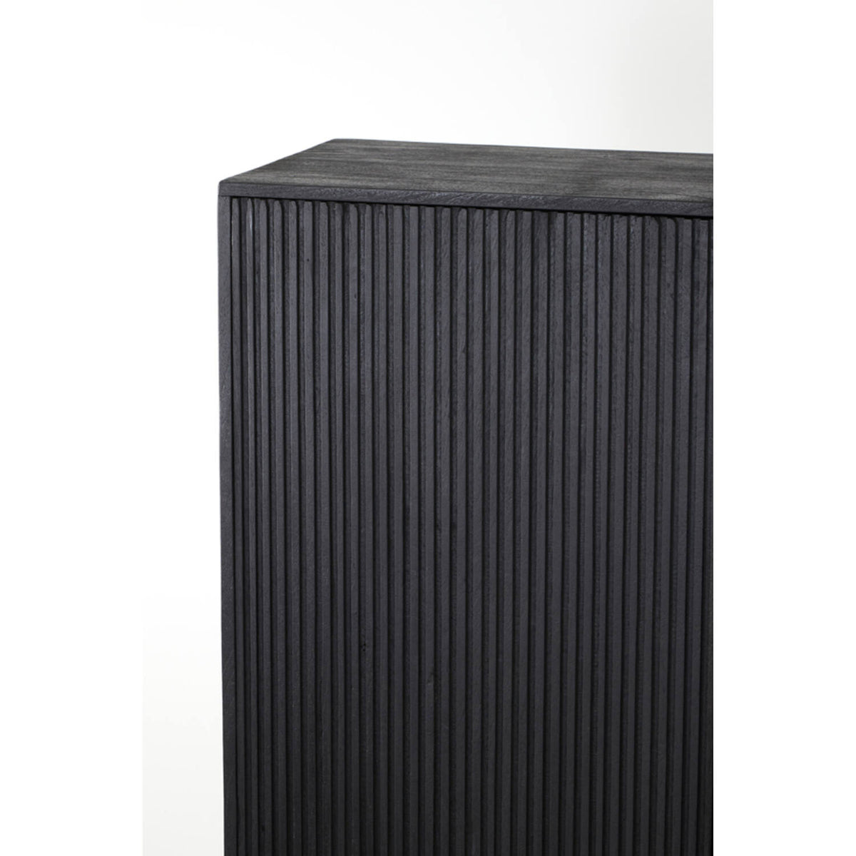 Alden Black Fluted Cabinet