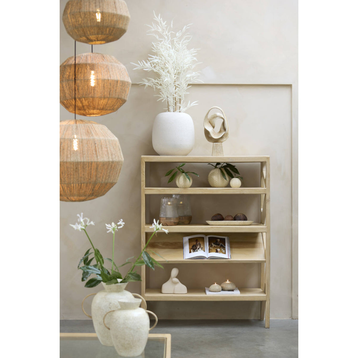 York Wood Natural Cabinet
