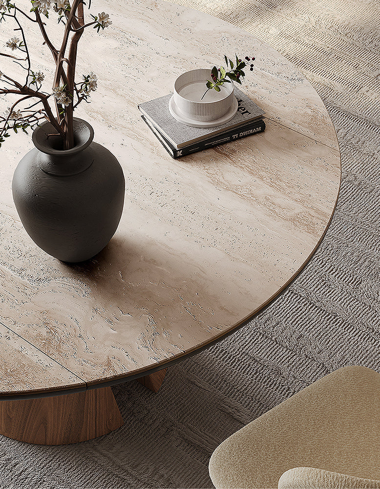 Becerra Foldable Round Dining Table, Wood-DC Concept-DC Concept