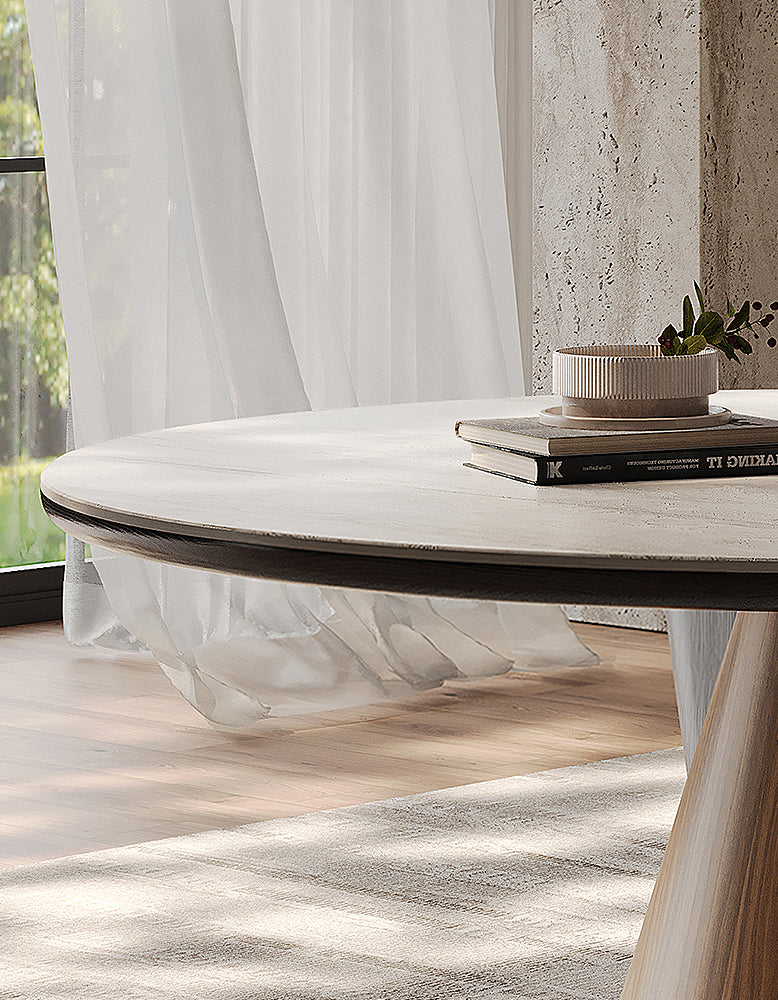 Becerra Foldable Round Dining Table, Wood-DC Concept-DC Concept