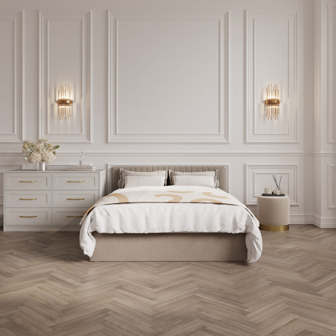 Berlin Beige Ottoman Bed