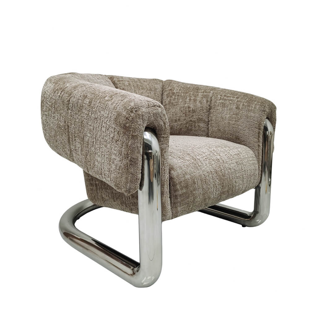Sloane Dark Beige Chenille Accent Chair