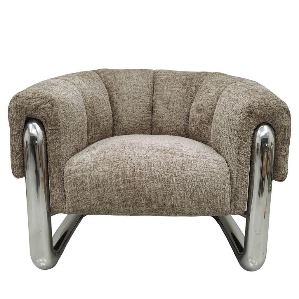 Sloane Dark Beige Chenille Accent Chair