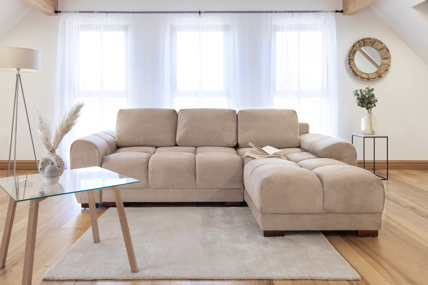 Azzuro Sofa Bed Mocha Universal Corner