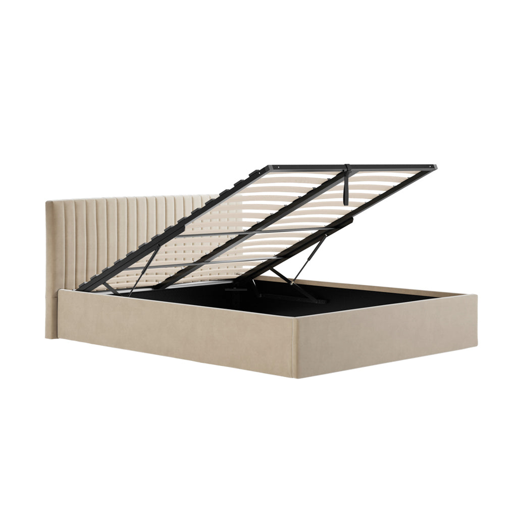 Kensington Beige Ottoman Bed
