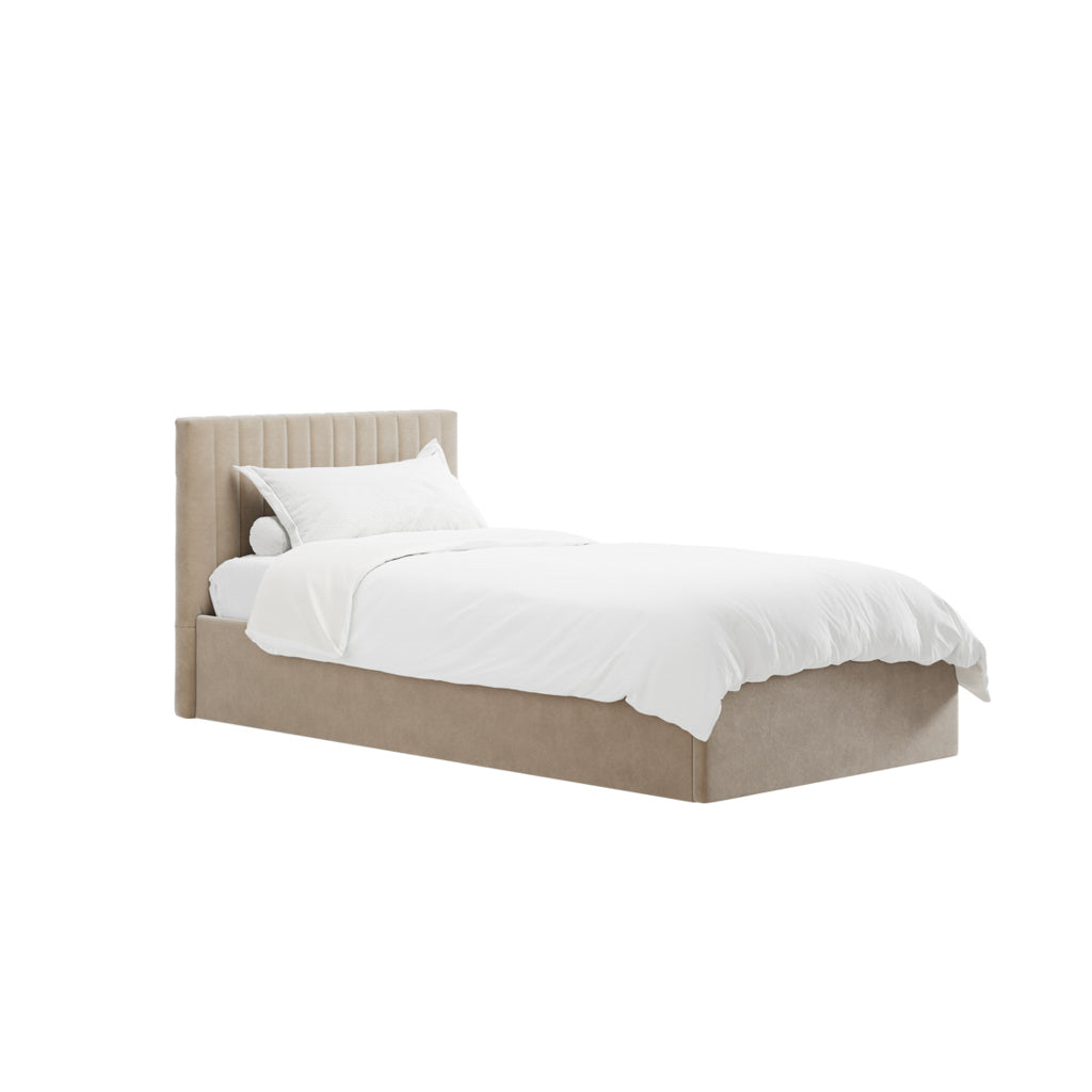 Kensington Beige Ottoman Bed