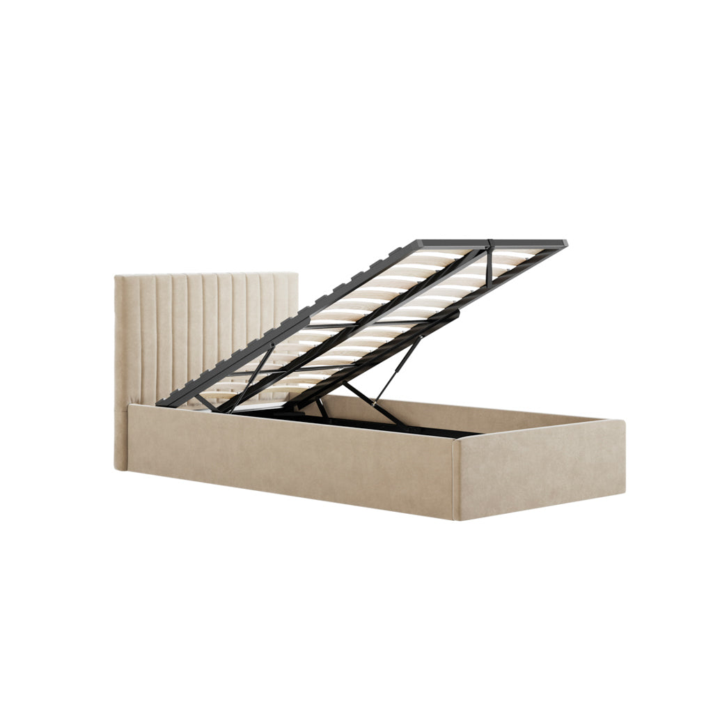 Kensington Beige Ottoman Bed