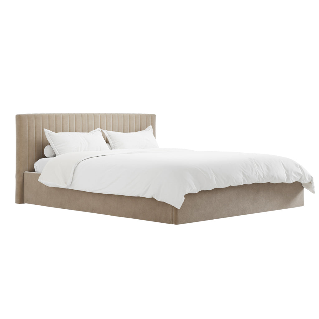Kensington Beige Ottoman Bed
