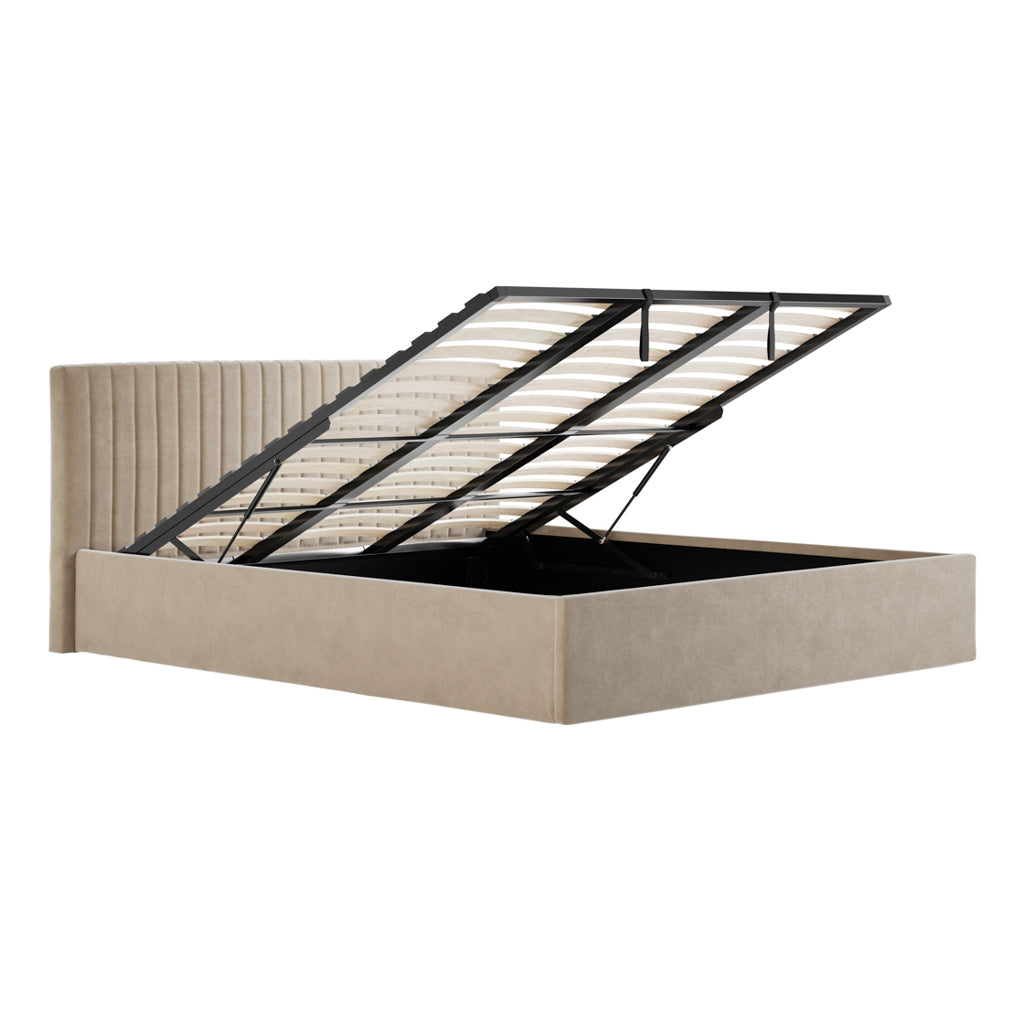 Kensington Beige Ottoman Bed