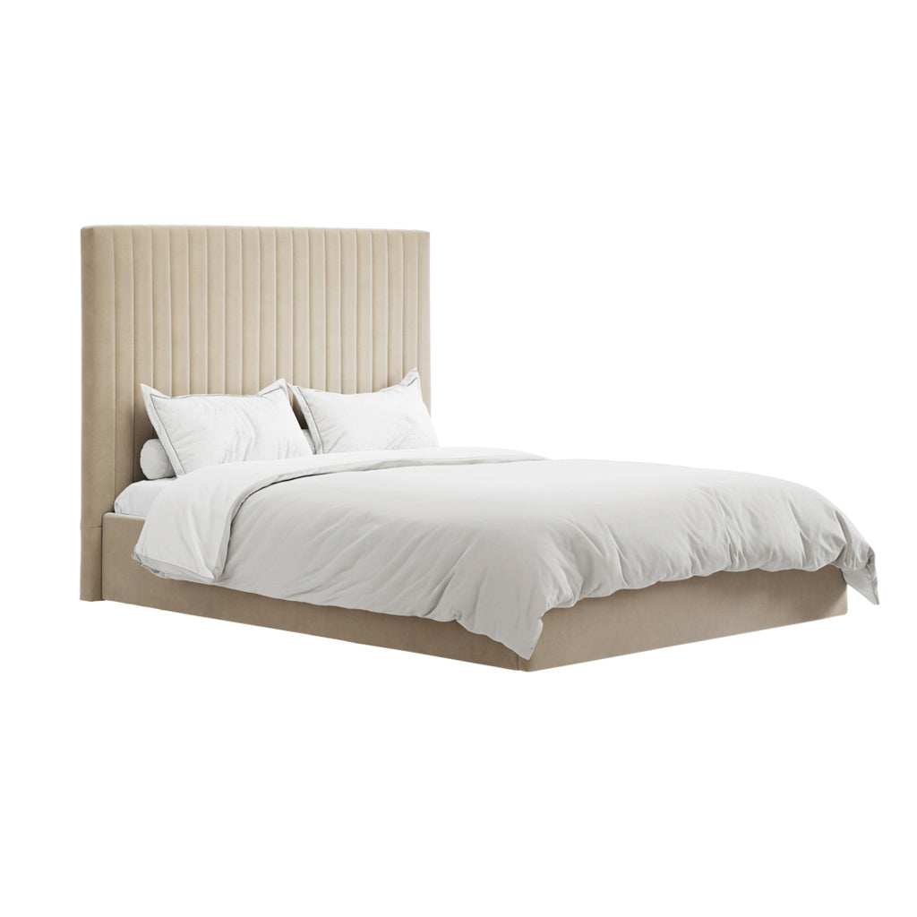 Kensington Beige Tall Ottoman Bed