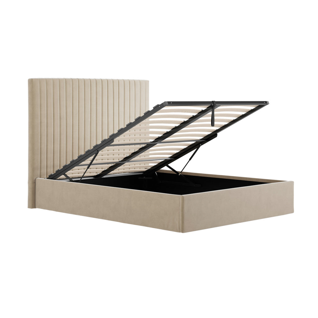 Kensington Beige Tall Ottoman Bed
