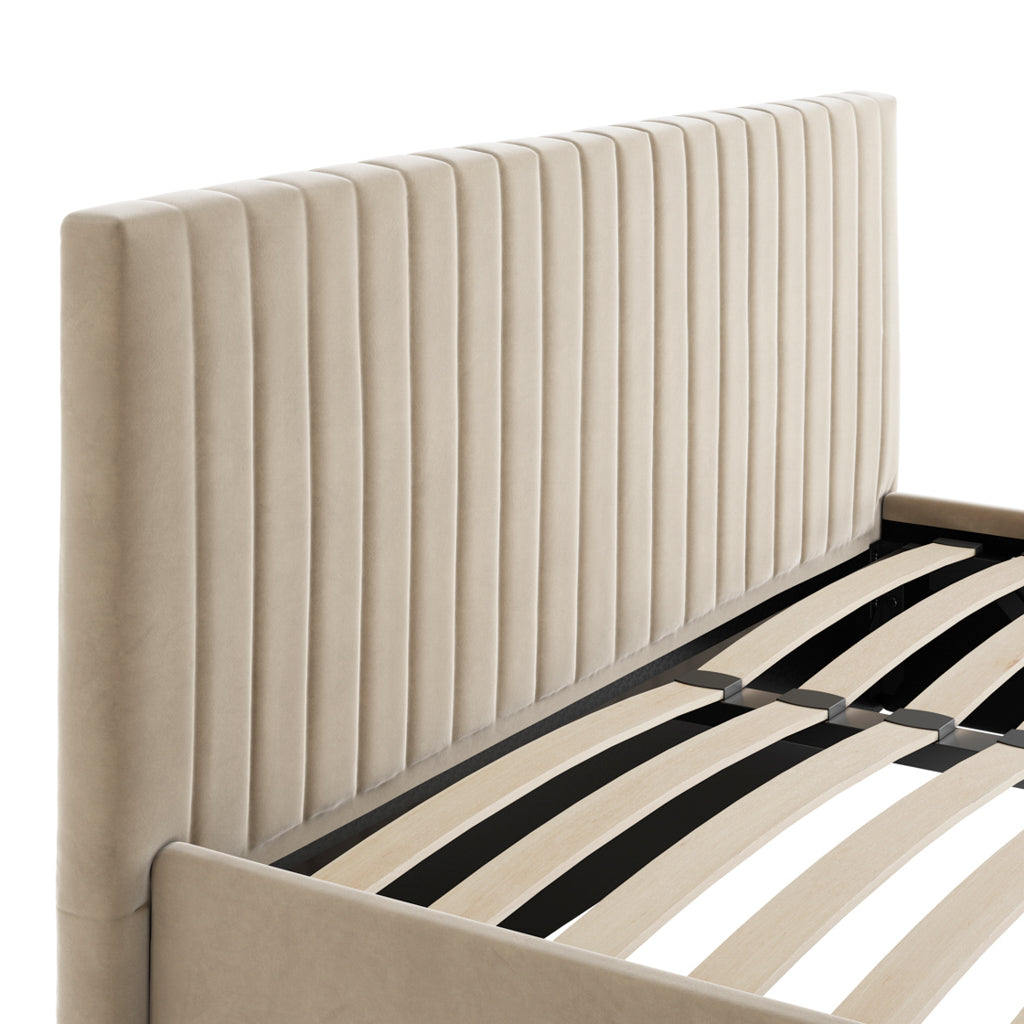 Kensington Beige Tall Ottoman Bed