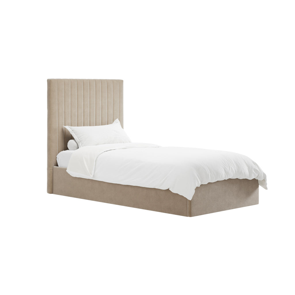 Kensington Beige Tall Ottoman Bed