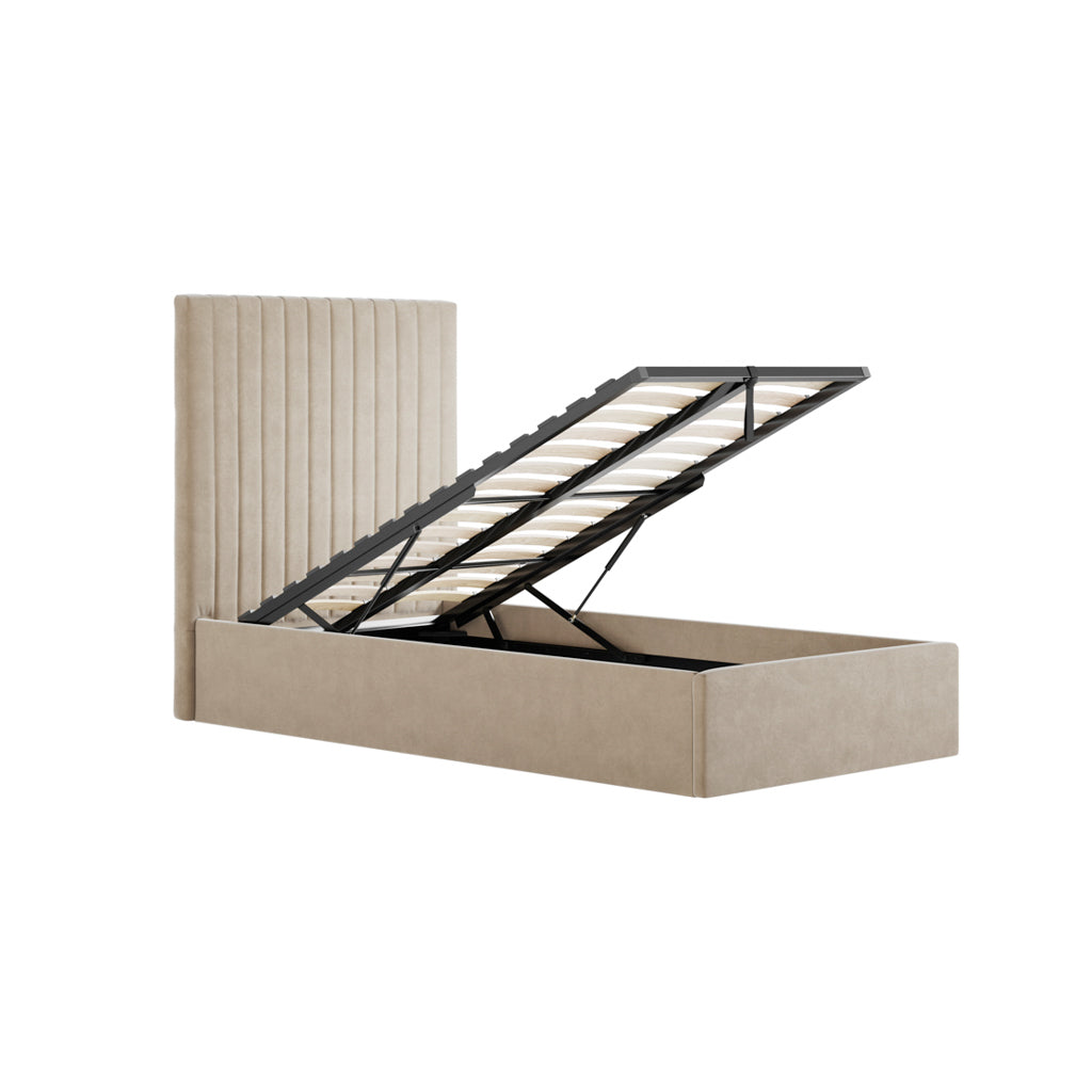 Kensington Beige Tall Ottoman Bed