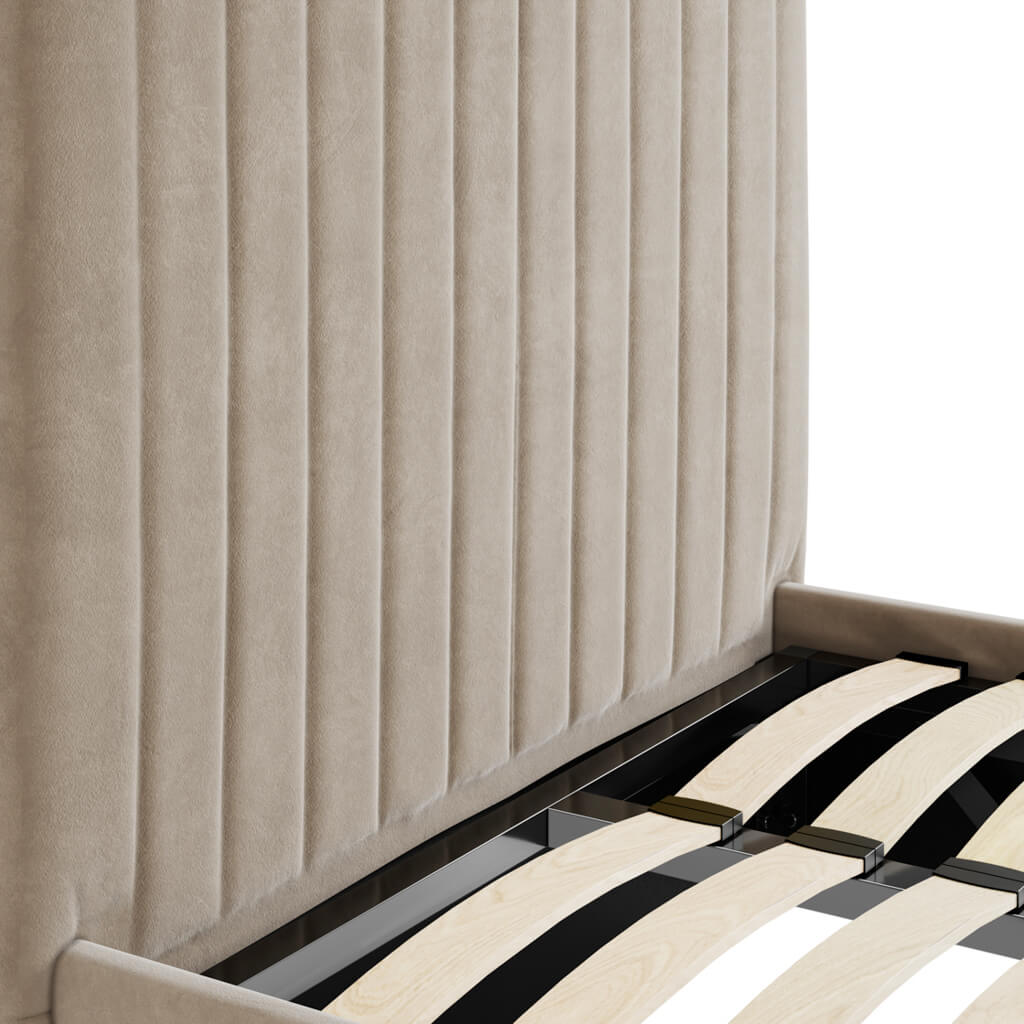 Kensington Beige Tall Ottoman Bed