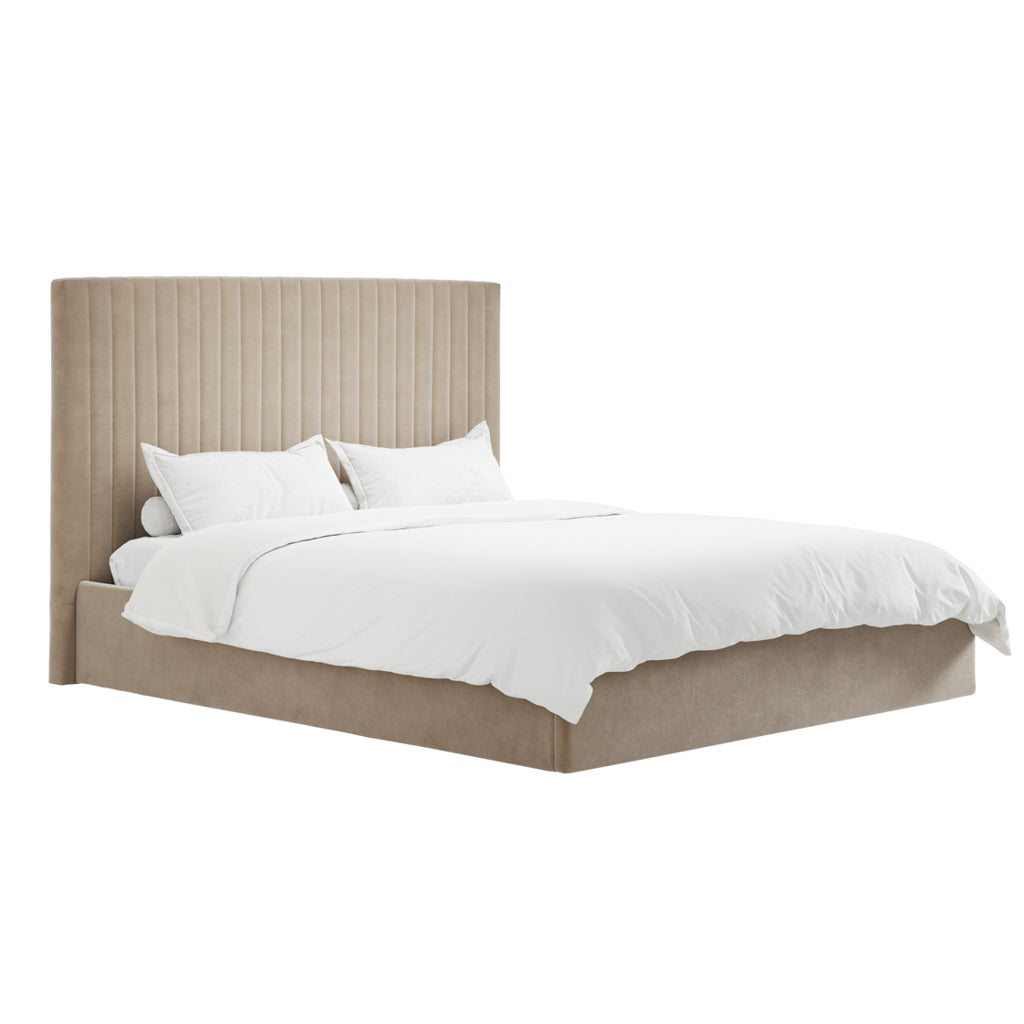Kensington Beige Tall Ottoman Bed