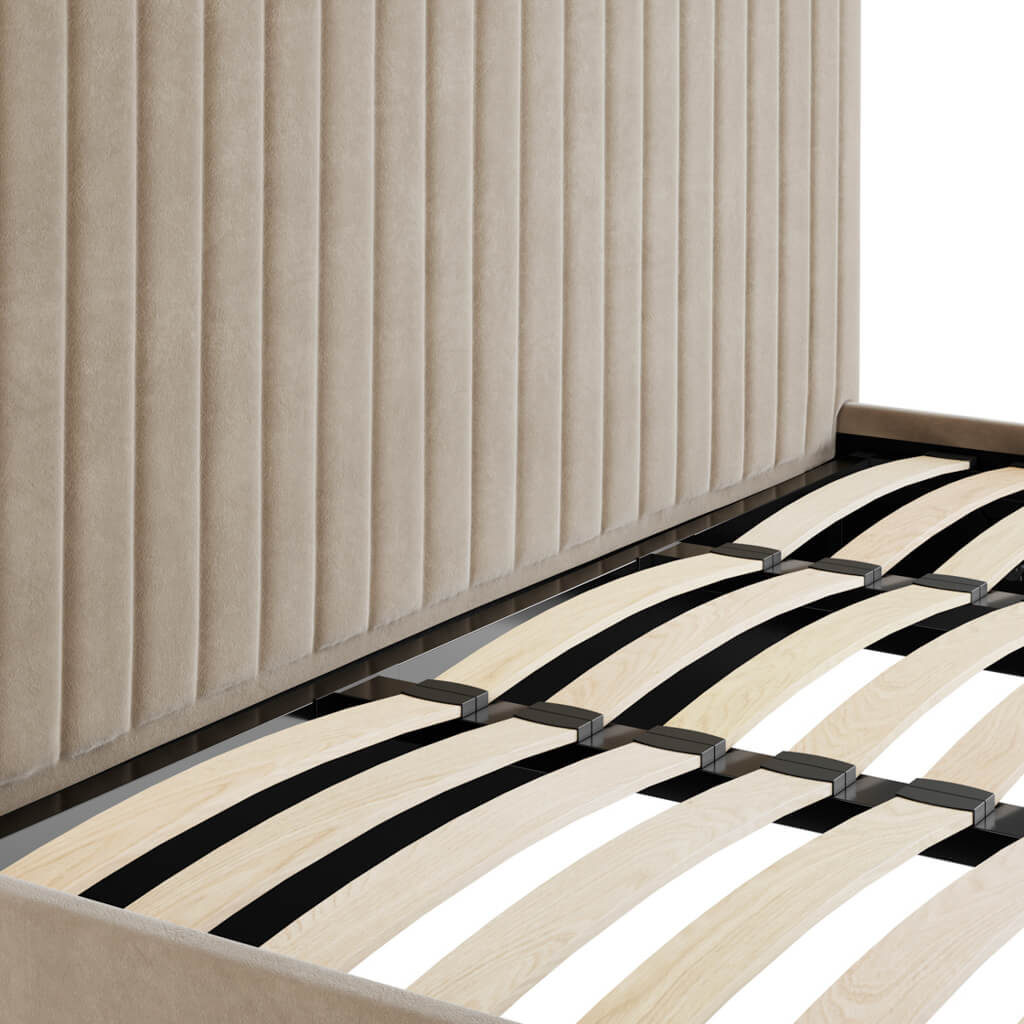 Kensington Beige Tall Ottoman Bed
