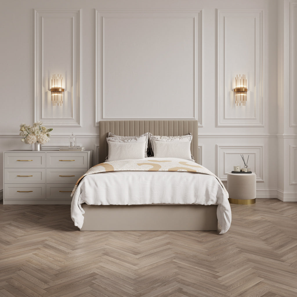 Kensington Beige Tall Ottoman Bed