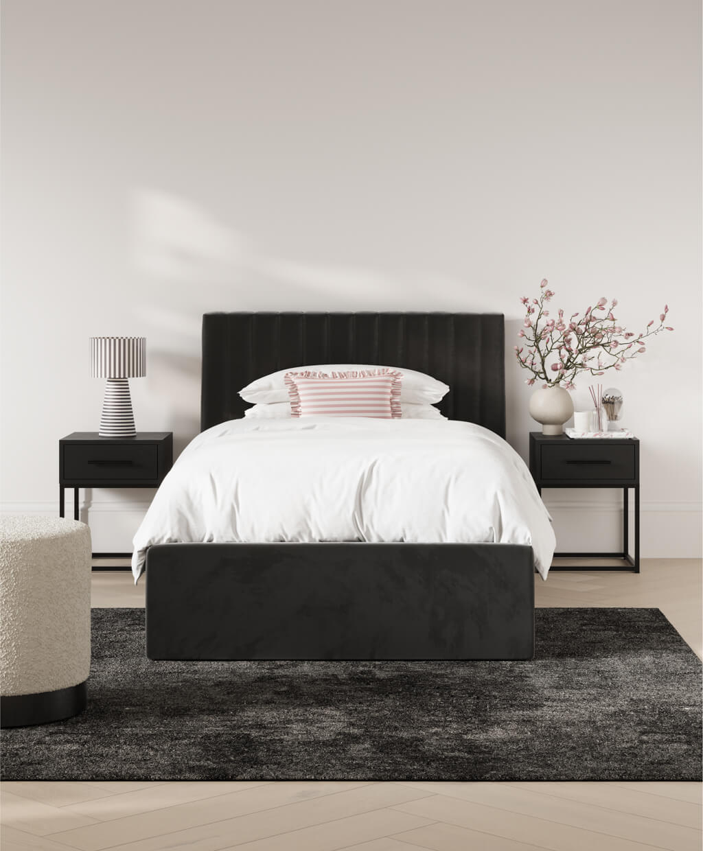 Berlin Black Ottoman Bed