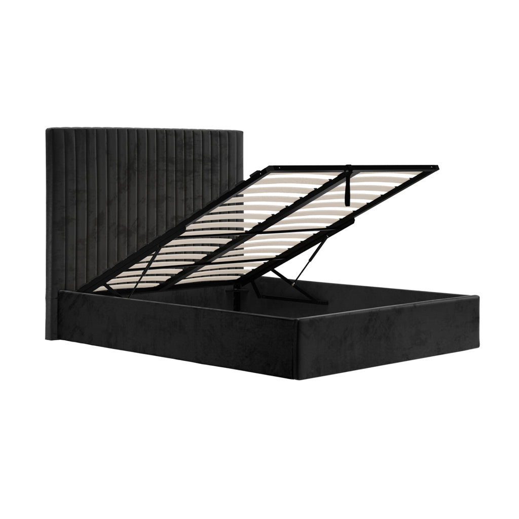Kensington Black Tall Ottoman Bed