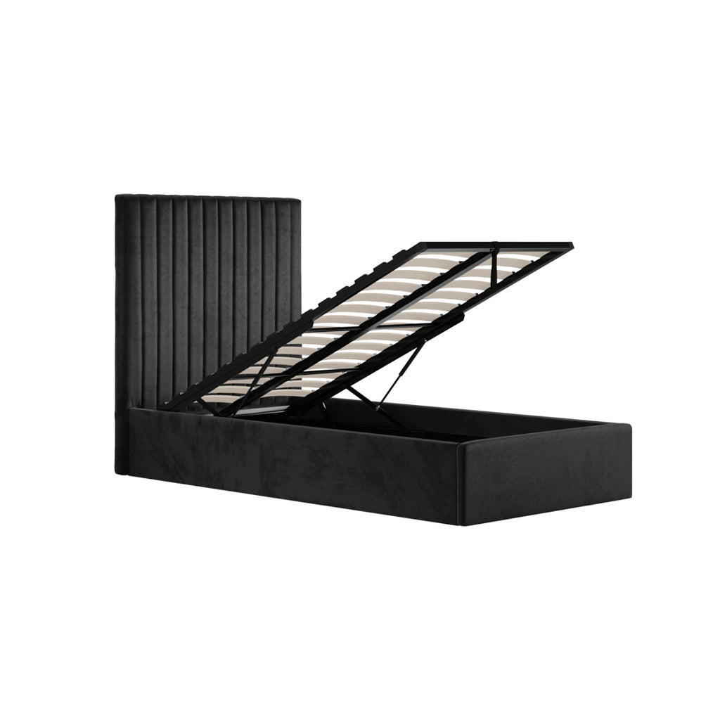 Kensington Black Tall Ottoman Bed