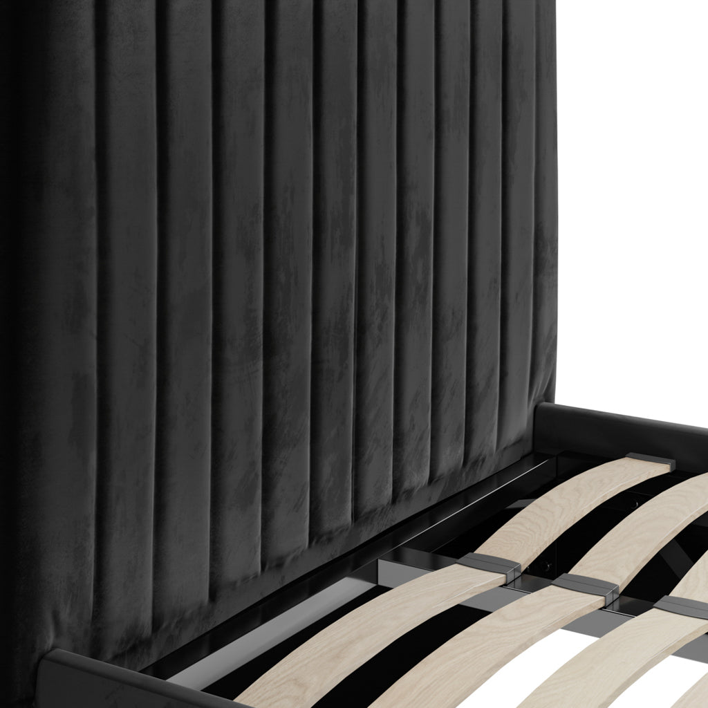 Kensington Black Tall Ottoman Bed