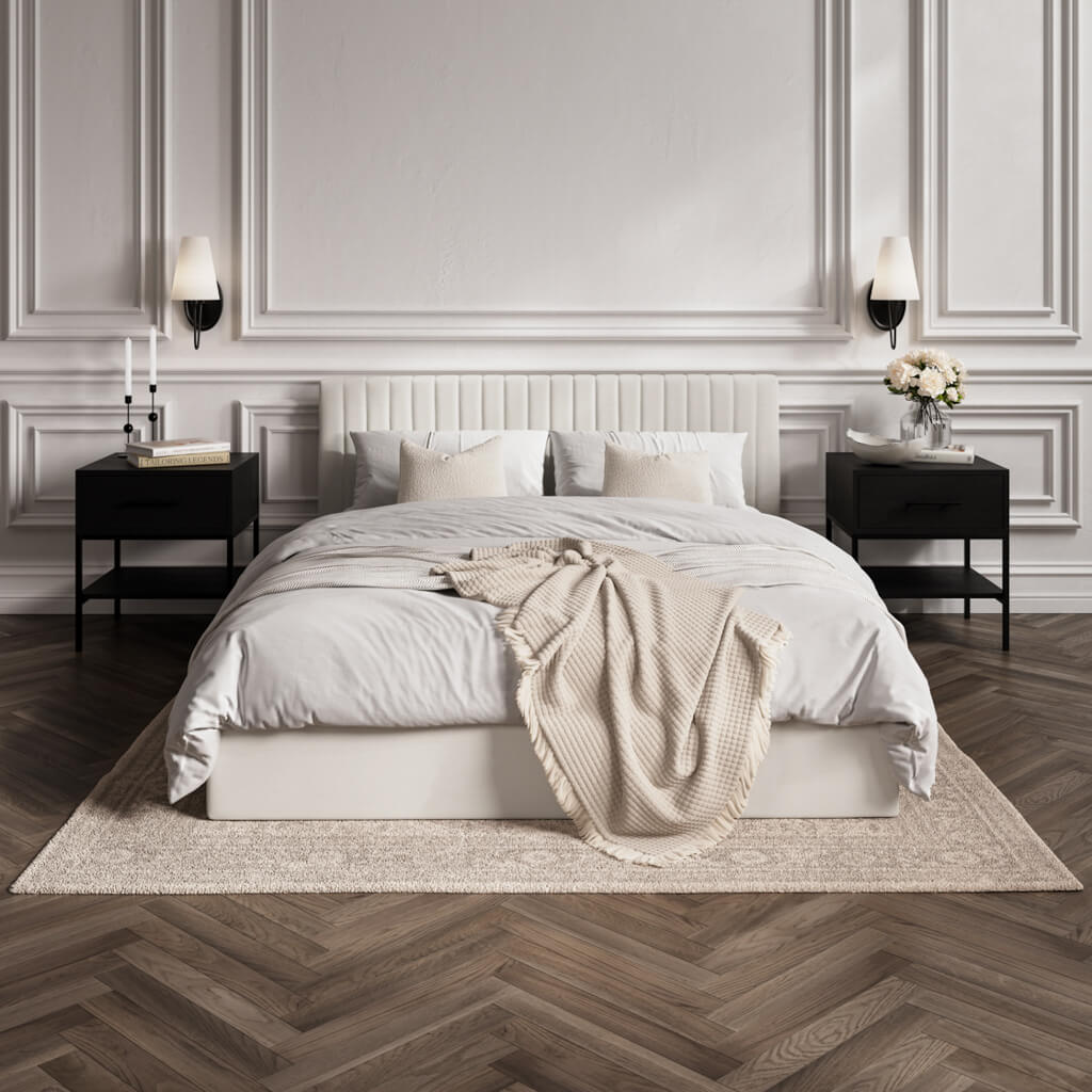 Kensington Milk Ottoman Bed