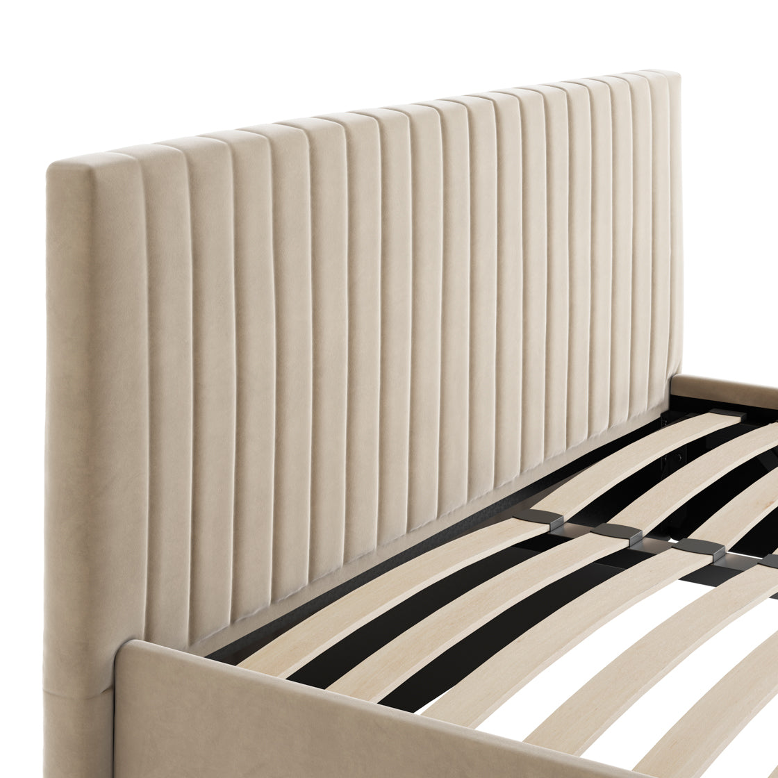 Berlin Beige Ottoman Bed