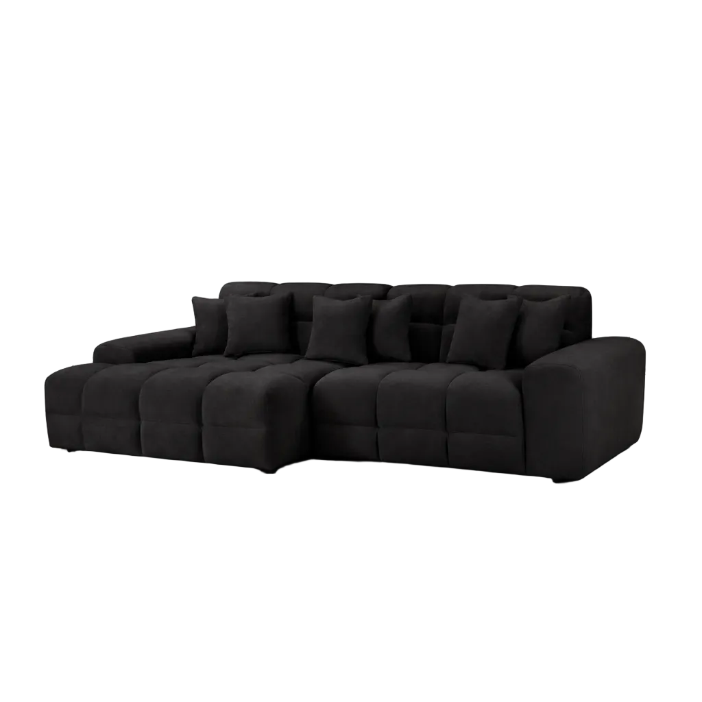Jacob Sofa Black Left Hand Facing Corner