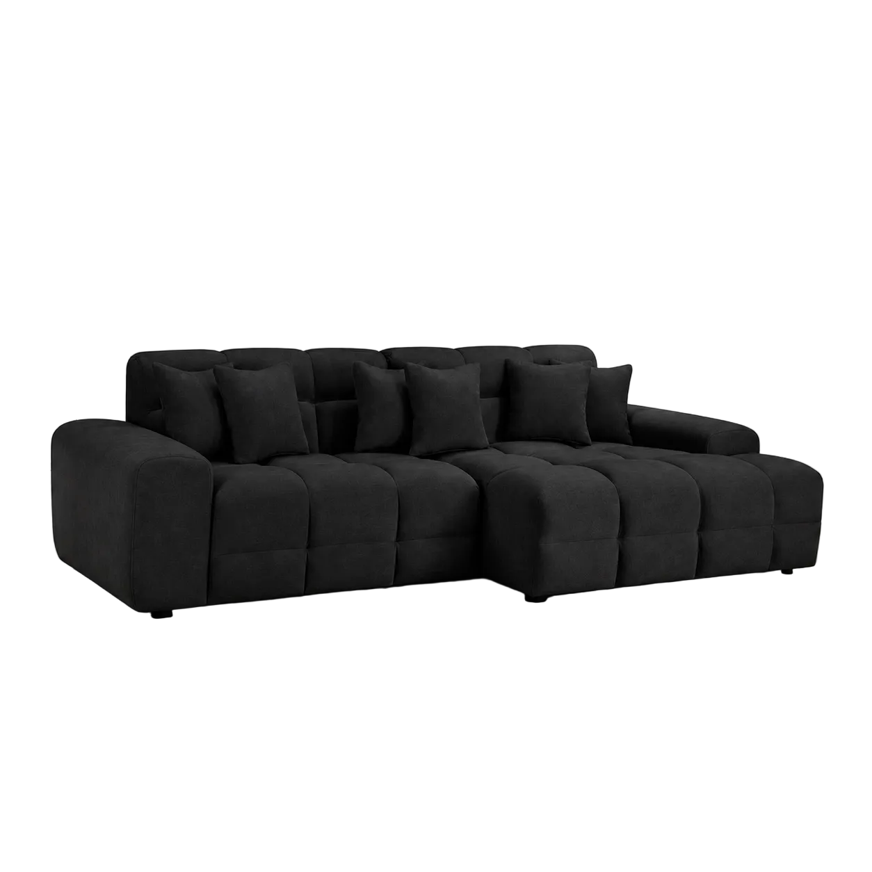 Jacob Sofa Black Right Hand Facing Corner