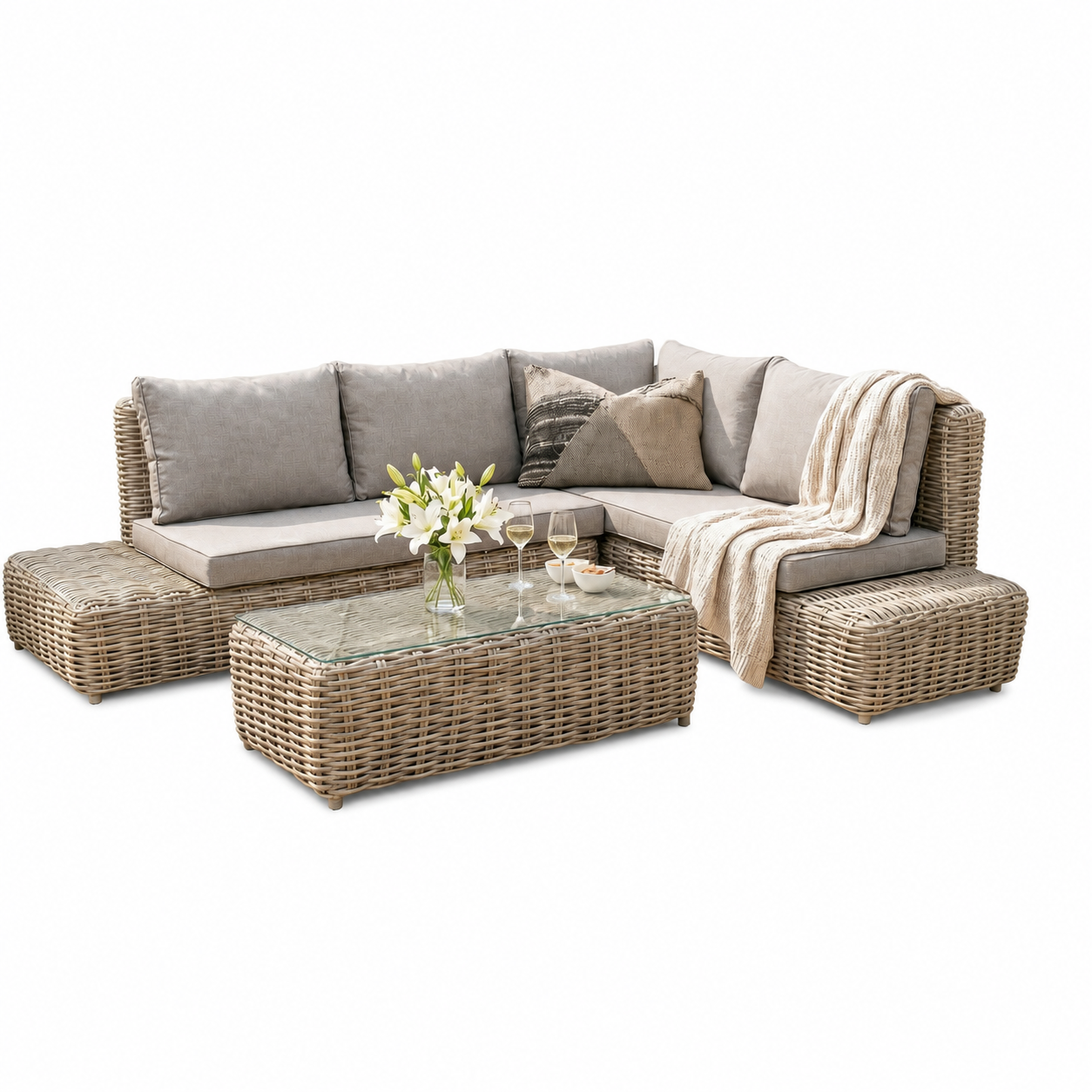 Amalfi Collection Outdoor Large Corner Set