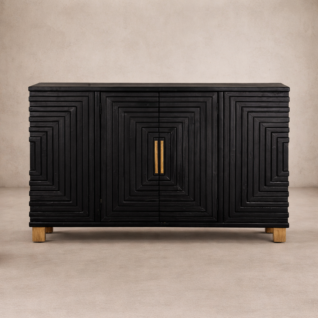Lennox Black 2 Door Sideboard (stock due 27/02, email to pre-order)