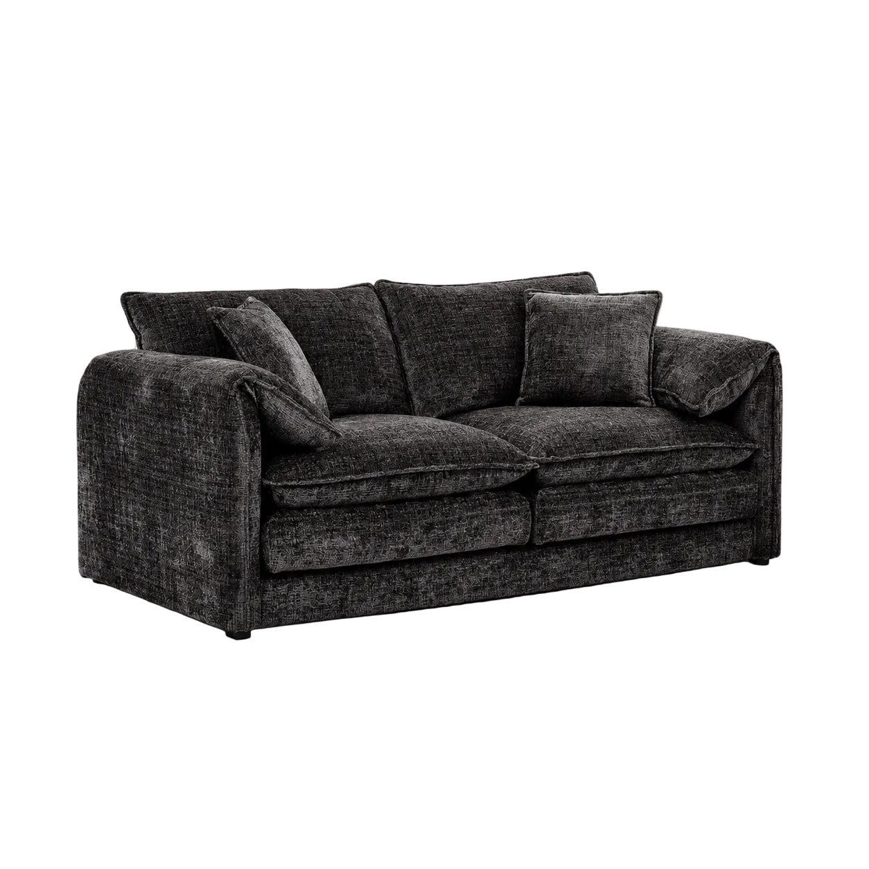 Solaya Sofa Black 3 Seater