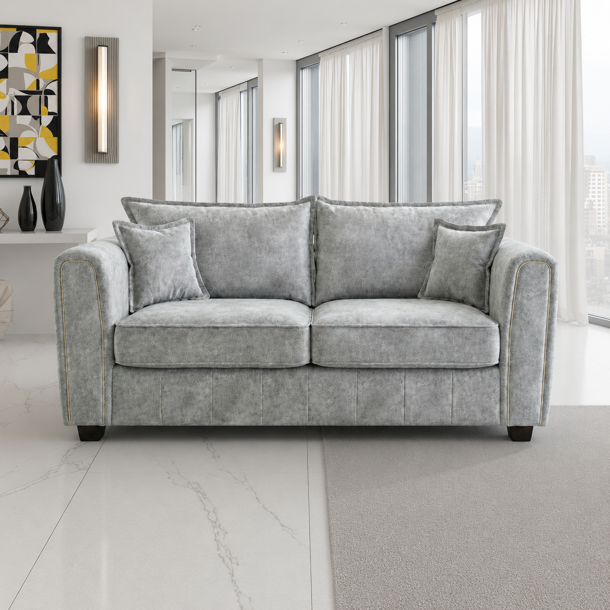 Serena Sofa Grey 3 Seater